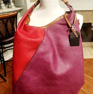 Colorful Leather Tote Bag